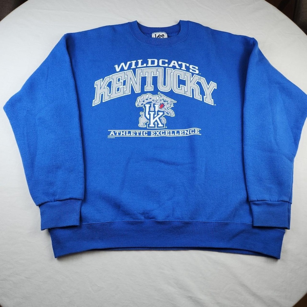 Lee Sport Vintage 90s Kentucky Wildcats Crewneck Sweatshirt Blue XL Made In USA